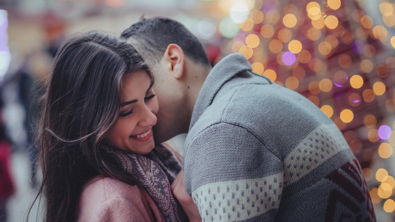 couple - male person kissing female partner